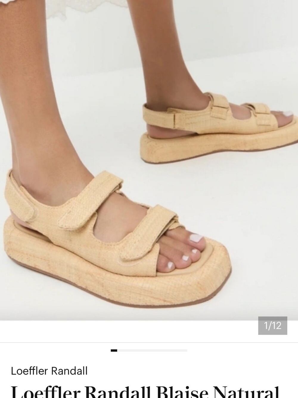 Loeffler Randall “Blaise” raffia platform sandal - Picture 5 of 5